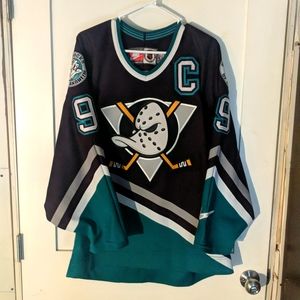 Nike Vintage Paul Kariya Mighty Ducks Jersey M 44 Eggplant Purple